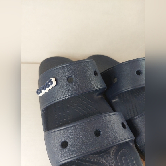 Crocs Unisex Classic Navy Blue Size 7M/9W Two-Strap Slide Sandals - Picture 3 of 16